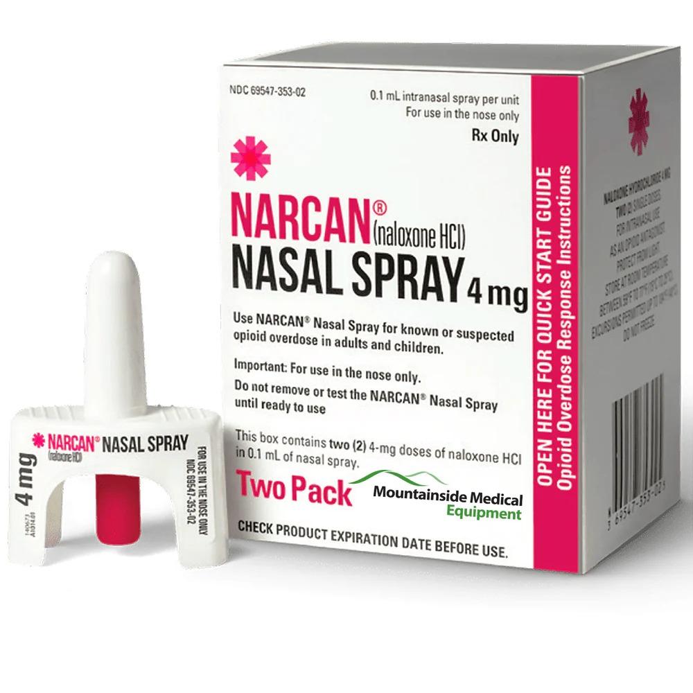 Narcan 4mg/0.1ml Nasal Spray- 2 x 0.1ml Bottles Narcan 4mg/0.1ml Nasal Spray- 2 x 0.1ml Bottles