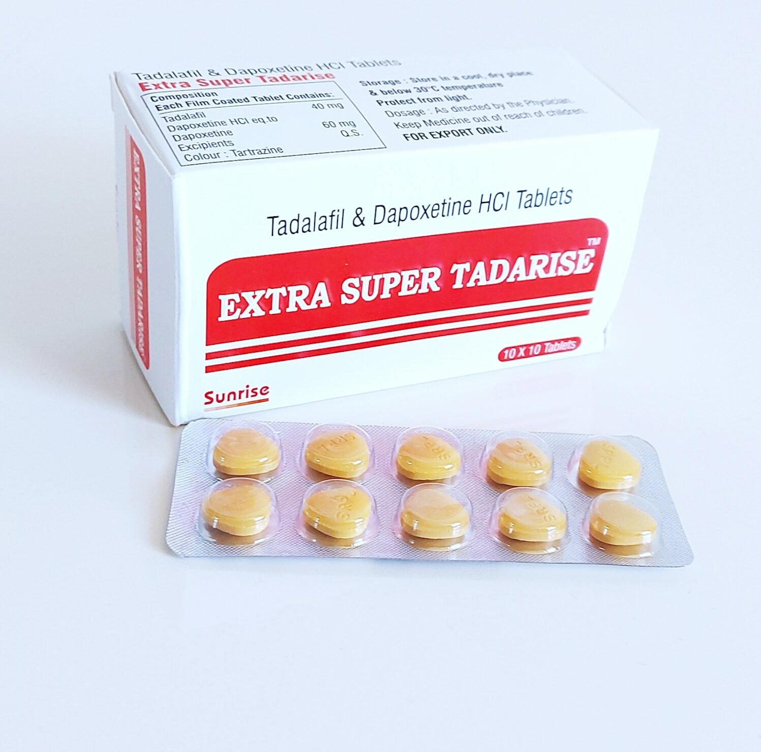 Extra Super Tadarise (Tadalafil & Dapoxetine) 100 mg Extra Super Tadarise (Tadalafil & Dapoxetine) 100 mg
